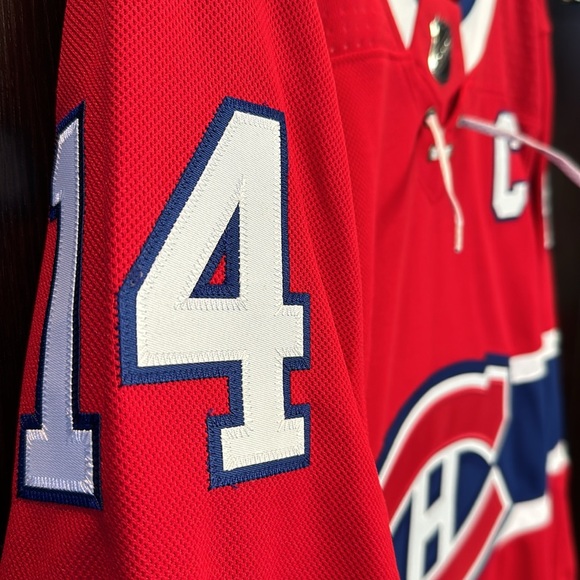 Nick Suzuki Montreal Canadiens adidas Home Primegreen Authentic Jersey - Red - Picture 4 of 7